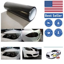 Light Black 12x48in Tint Film - Peel Stick For Easy Car Light Customization