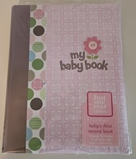 Just One Year Carter  s My Baby Book Scrapbook Memory Book Album 11x8 Pink 2009