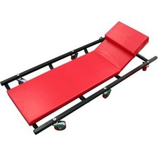 40" Ajustable Creeper for Car Repairing Red, Power coated steel frame