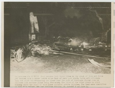 Tallahassee, Florida Hurricane Flossy Plane Crash - 1956 Vintage Press Photo
