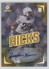 2024 Panini Luminance Rookies Gold Auto /100 Jaden Hicks #153 Auto 1q44