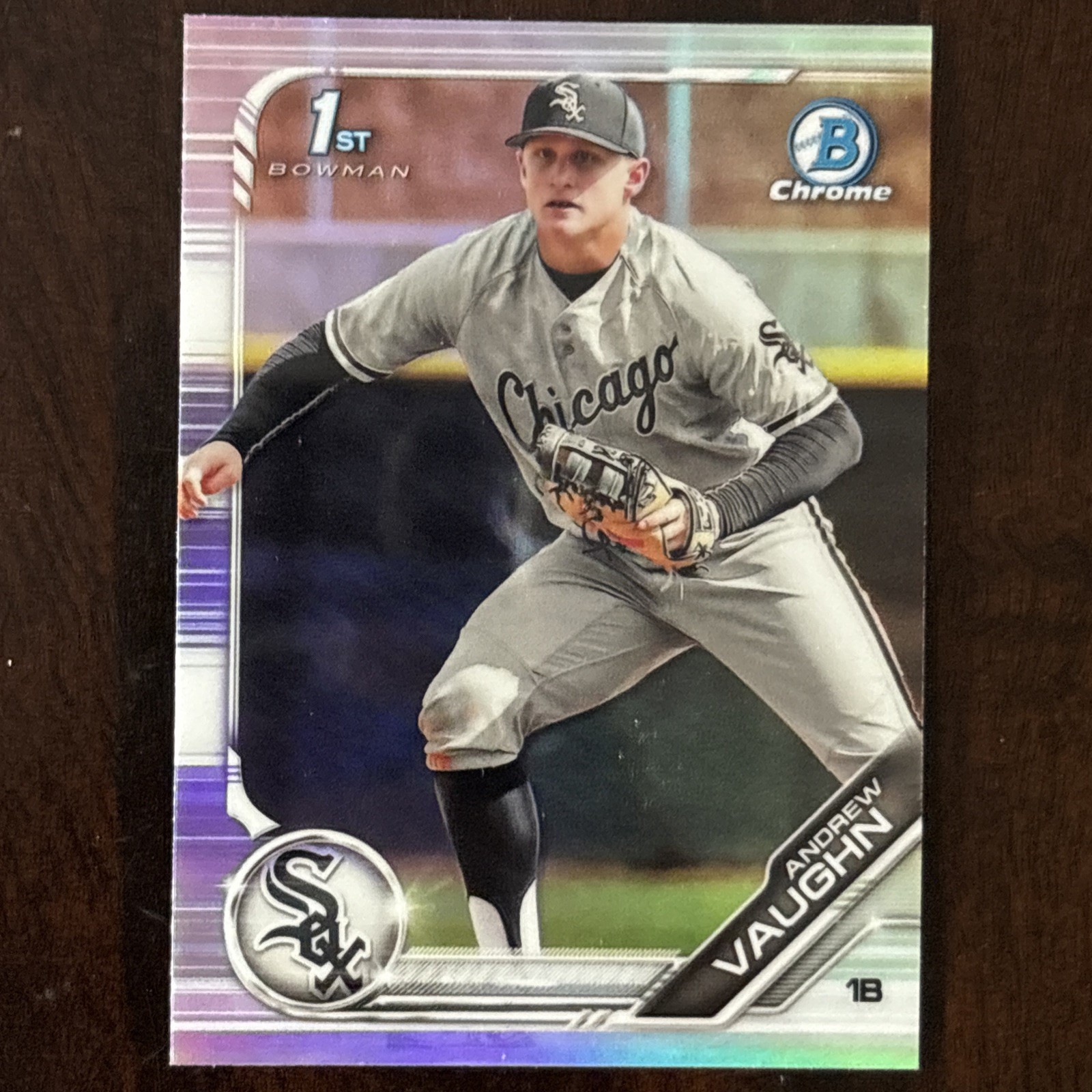 2019 Bowman Chrome Draft Andrew Vaughn Refractor 1st RC White Sox BDC-100