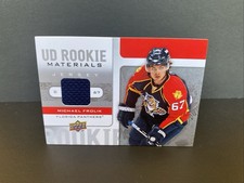 2008-09 Upper Deck ROOKIE Used Materials Michael Frolik Card#RM-MF Panthers. rookie card picture