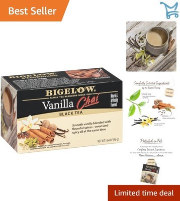 Bigelow Vanilla Chai Black Tea Bags 20 Count Pack of 6 Gluten Free Kosher