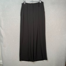 Mango Womens Size 2 Black High-Waisted Wide-Leg Dress Pants