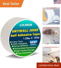Self-Adhesive Fiberglass Mesh Drywall Tape 1.88" X 180' - Perfect for Repairs