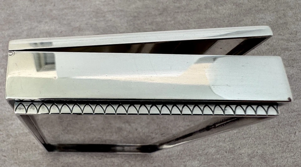 RARO PRINCIPIOS DE 1925-1932 GEORG JENSEN CAJA DE MESA ESTERLINA #825 POR SIGVARD BERNADOTTE Foto 2 de 4