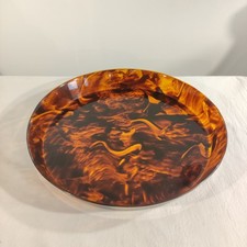 Vassoio In Lucite Finta Tartaruga Anni 70 Vintage