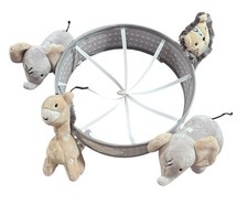 Lambs  Ivy Jungle Safari Baby Crib Mobile - Gray, Beige, White, Animals