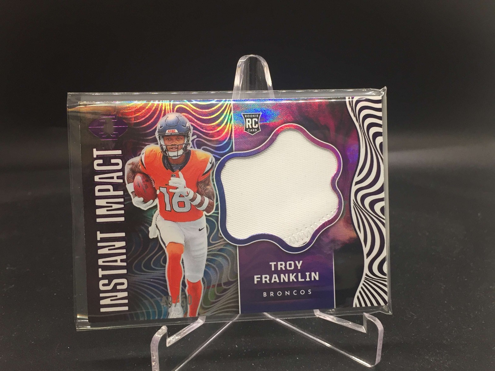 Troy Franklin Panini Illusions Instant Impact Relics #IITFN Purple