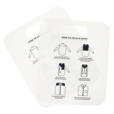 2 Pcs Folding Board for Shirt PP Clothes Folder Shirt Lining Board for Packing