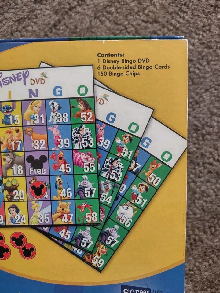 Disney DVD BINGO FOR ALL AGES for 2-6 Players FAMILY FUN Carrying Case Complete - Image 3 of 4