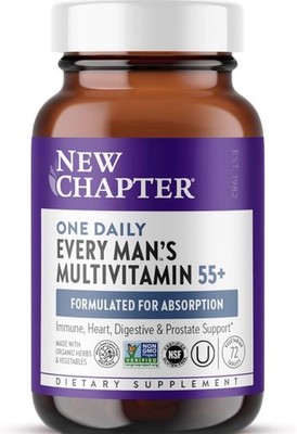 New Chapter Every Man's One Daily 55+ Multivitamin Tablets - 72 Count