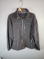 Patagonia Synchilla Fleece Full Zip Jacket Gray Men  s Large Embroidered Logo