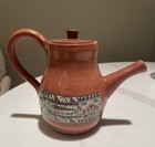 Rare Peruvian Glazed Terra Cotta Tea Pot - C. Cantu Artisan Lima Peru — photo 1