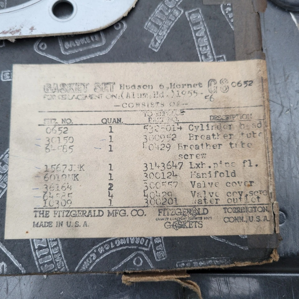 N.O.S. 1955 1956 Hudson Hornet 6 cilindros cabeza de aluminio Fitzgerald GS0652 Foto 3 de 3