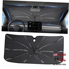 2026 Upgraded Windshield Sun Shade Umbrella 7-Layer Vinyl Coating L-61x34.5IN