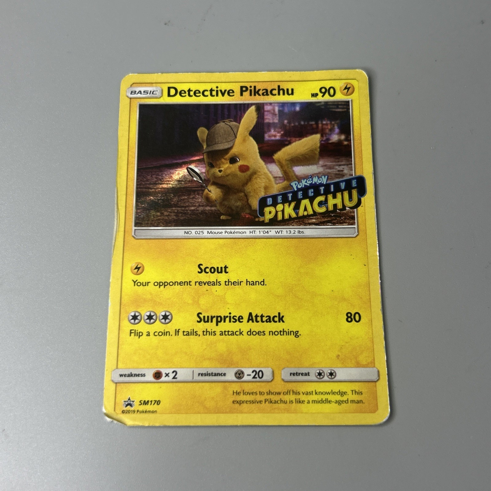 Detective Pikachu SM170 STAMPED Holo Black Star Promo Pokemon 2019