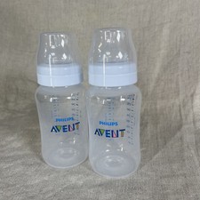 2 Philips Avent Plastic Natural Baby Bottles 9oz Preowned Unused