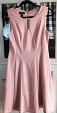 Alyx Women's Pink Sleeveless Round Neck Zipper Back Dress Circle Detail Size 4