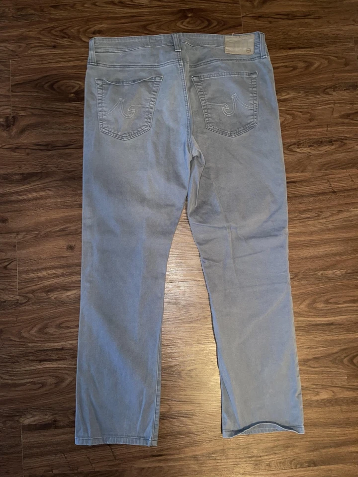 AG Adriano Goldschmied Everett Pants Mens 36x32 Green Gray Slim Straight Stretch - Image 4 of 4