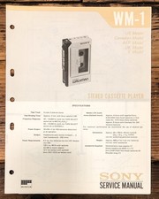 Sony WM-1 Radio Cassette Service Manual Original 