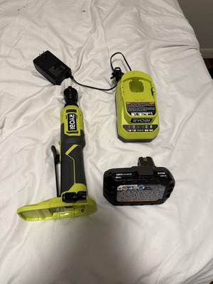 #ad ONE 18V Ryobi 3 8 In. Ratchet Kit with 2.0 Ah Battery 18 vBatteryand 2 charge $75.00