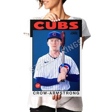Pete Crow-Armstrong Chicago Cubs 1986 Baseball Card Poster - 11x17 in.