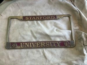 Vintage License Plate Frame Stanford University