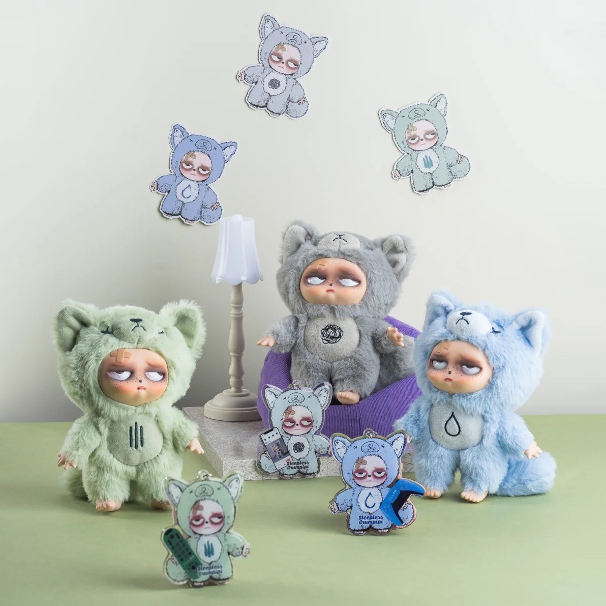 Sleepless Grumpipi ぬいぐるみ本体 2体セット Authentic Grumpipi Sleepless Grumpipi Plush Series Confirmed