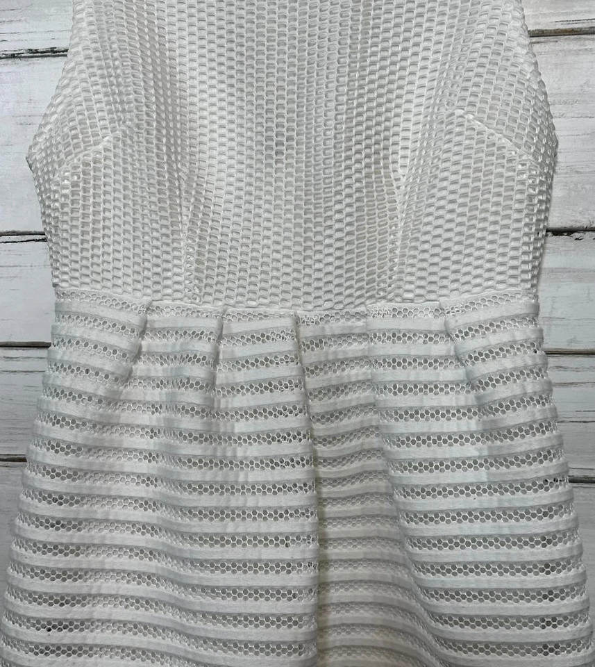 Leifsdottir Anthropologie белый Livnah вырез полоски длинное платье платье 4P - Изображение 2 из 3