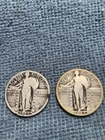 Lot Of 2 Walking Liberty Quarters 1925-P, 1927-P