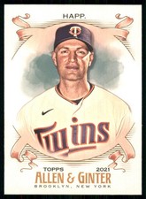 2021 Topps Allen & Ginter #165 J.A. Happ Minnesota Twins 53260