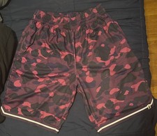 BAPE A Bathing Ape "Color Camo Wide Fit Basketball Shorts" Purple Size 2XL- NWT
