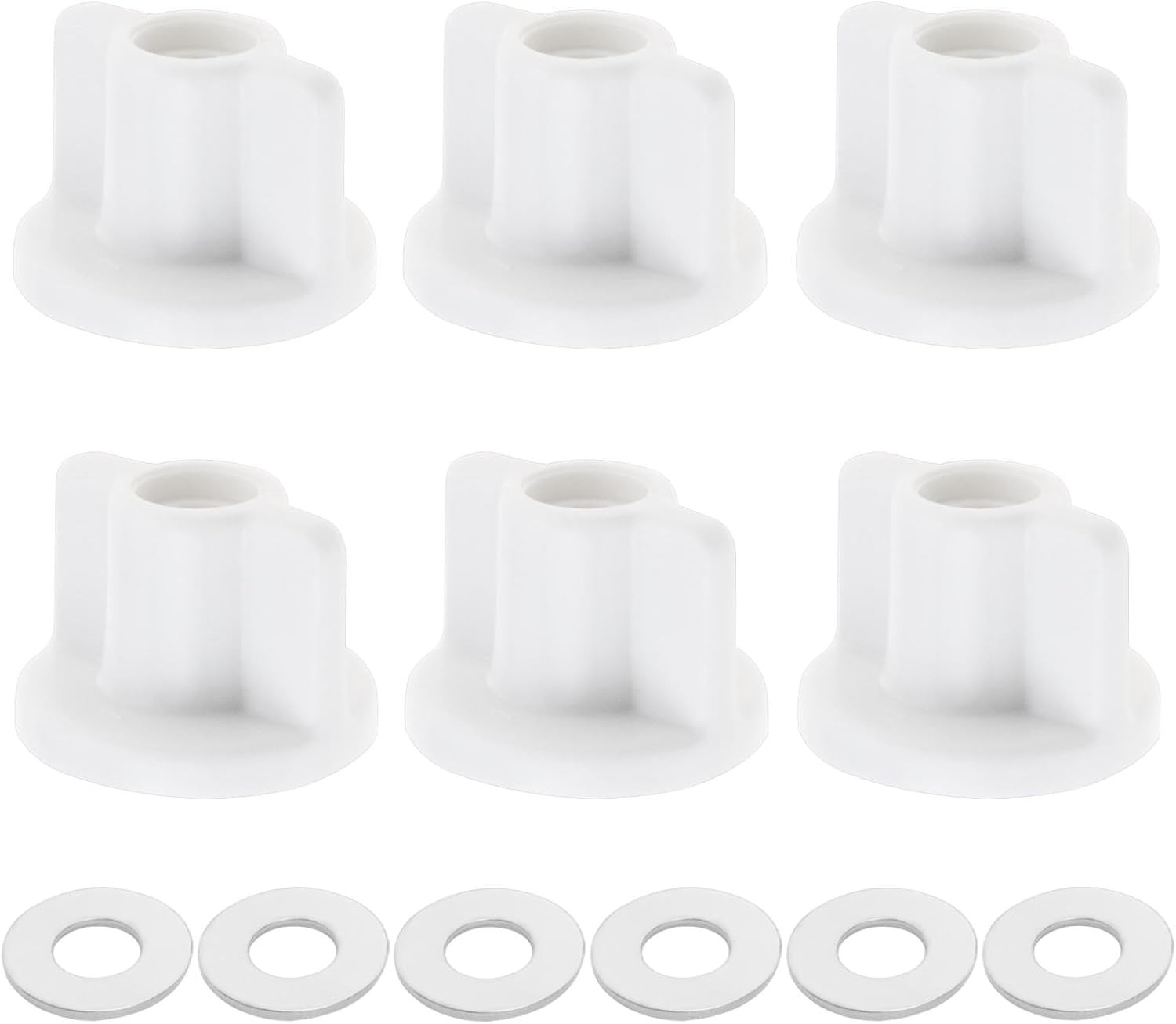 6 Sets Toilet Seat Back Nut and Washer Replacement M6 Thread Fixings Kit
