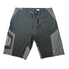 Columbia Board Shorts Mens 34 Black Omni-Shield Advanced Repellency Colorblock
