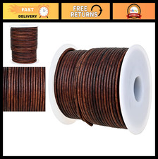 Genuine Round Leather String Cord 2mm for Necklaces, Bracelets, Jewelry Making -