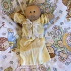 Vintage Cabbage Patch kids doll  preemie Baby head mold 4 original yellow gown