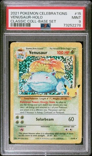 2021 Pokemon Celebrations Classic Collection Venusaur 15/102 Holo Rare PSA 9