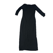 Carine Roitfeld x Uniqlo Midi Dress 3/4 Sleeve Size S 10 Black Boat Neck