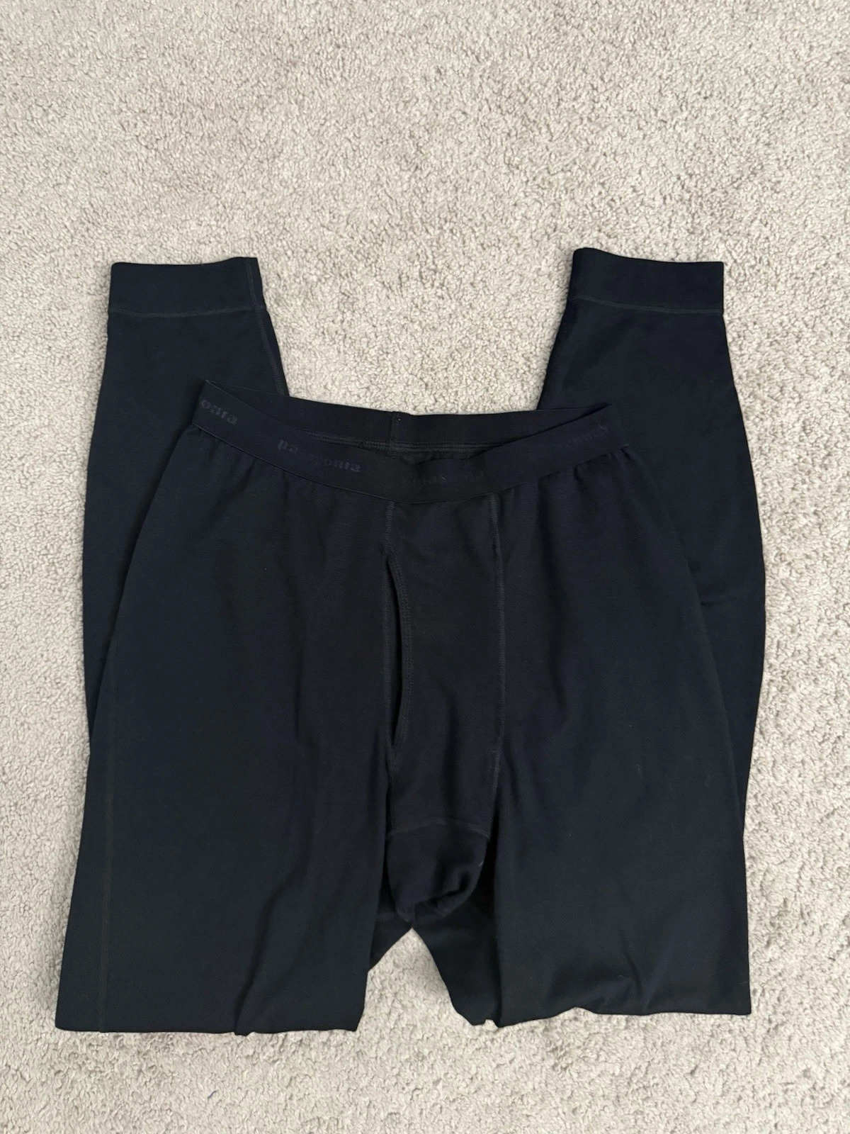 Patagonia Leggings Mens Medium Black Capilene Lightweight Thermal Base Layer