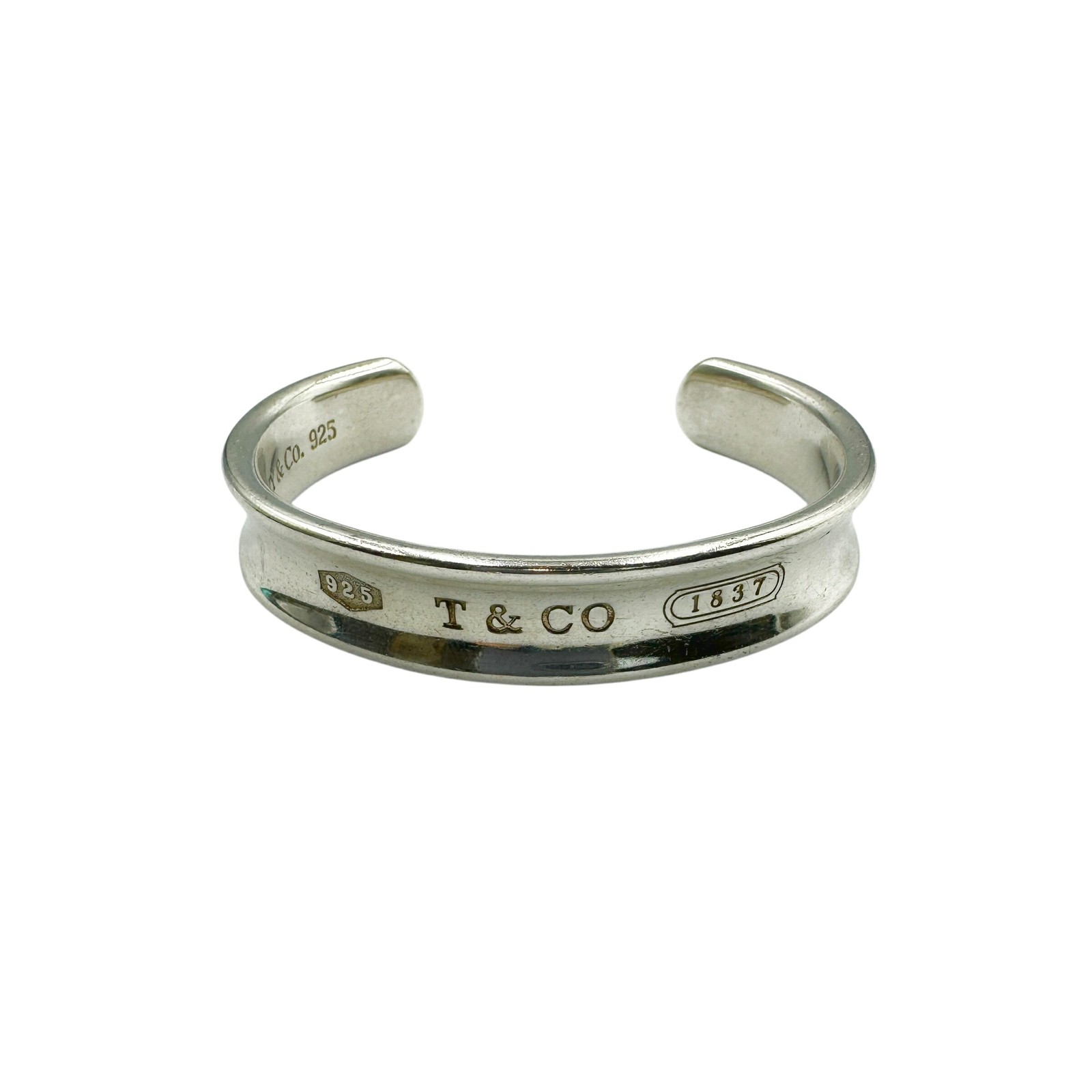 Tiffany & Co 1837 Sterling Silver 925 Bangle Bracelet Y0713 Pre-Owned Jewelry