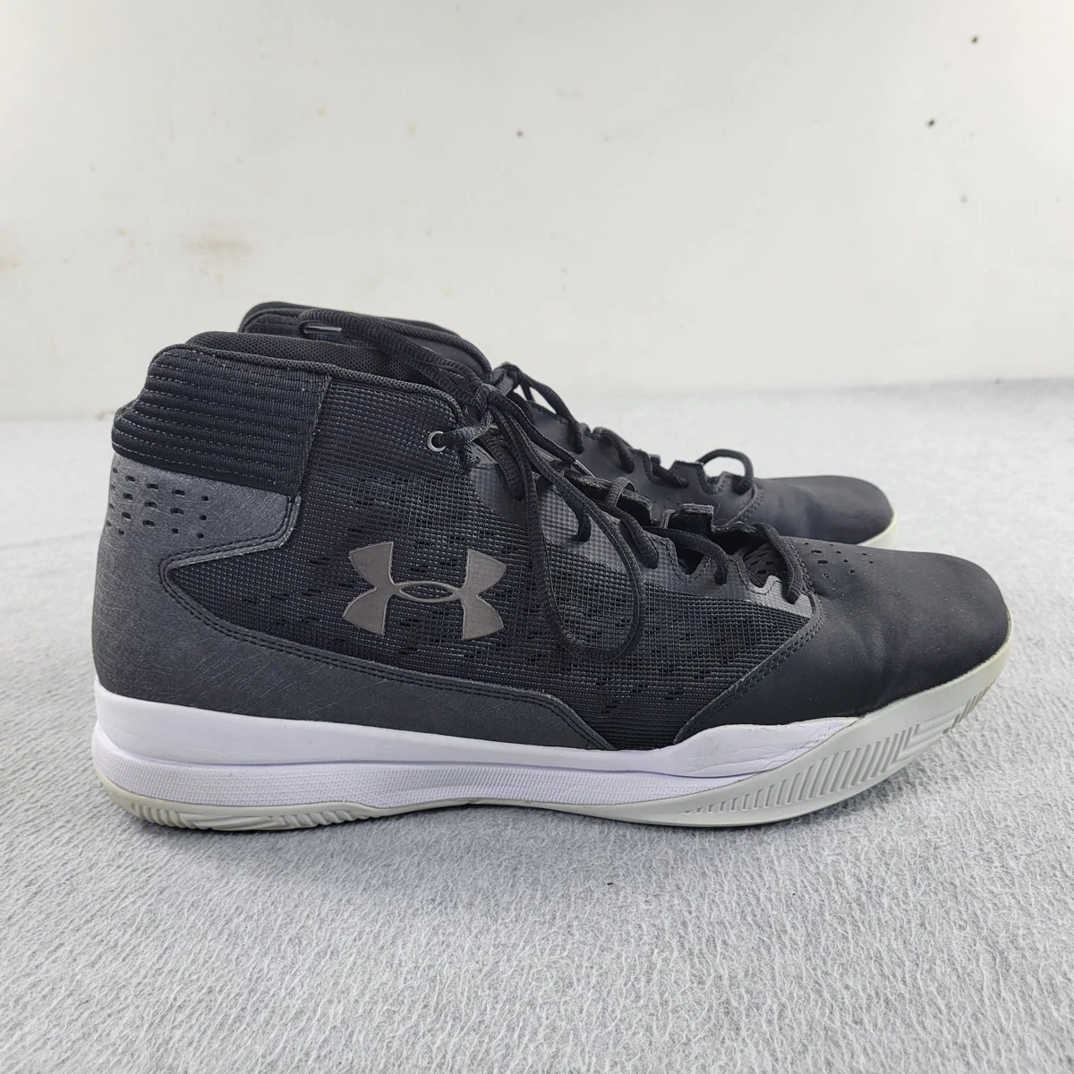 Under Armour Men’s Jet Basketball Black and White High-Top Sneakers 10.5 Amazon.com | Under Armour Women main image 3