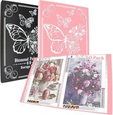 A3 Diamond Painting Storage Book, 60 Pages Art Portfolio  Organizer Case