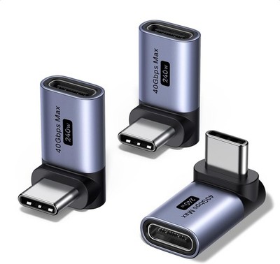 USB C Adapter 90° Winkel 240W Schnellladeadapter 8K@60Hz für Laptop
