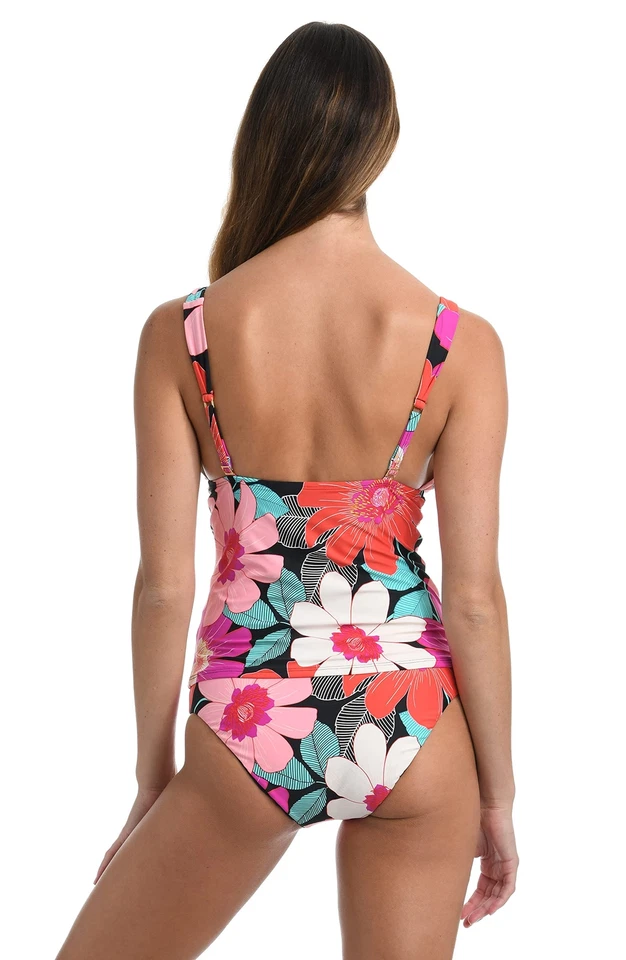 La Blanca 297876 Women's Over The Shoulder Front Knot Tankini Swimsuit Top, 10 - Image 2 of 3