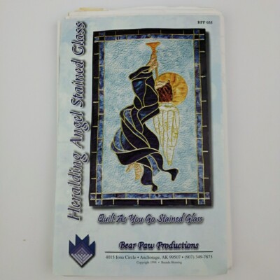 Quilt As You Go Stained Glass Christmas Heralding Angel Pattern Bear Paw Prod