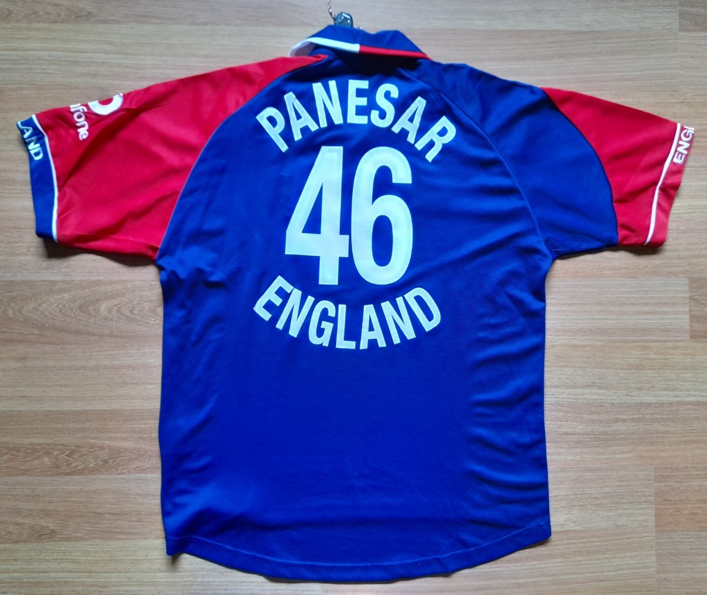 Maillot Cricket Vintage Angleterre Admiral ECB Vodafone - Taille L Rouge, état Correct