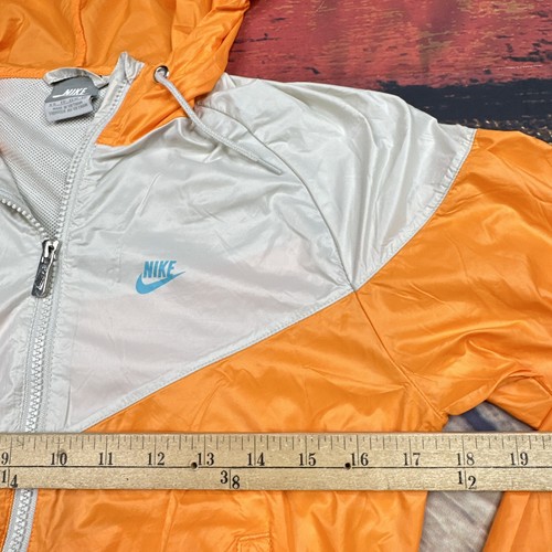 Nike Womens Windrunner Windbreaker Jacket Sz XS Orange White Full Zip Dolphins - Picture 9 of 12