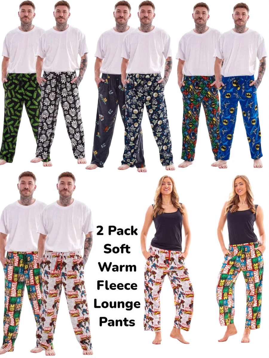 Mens Ladies 2 Pk Unisex Soft Warm Micro Fleece Character Designer